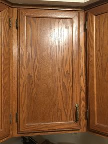 Before & After Cabinet Painting in Coatesville PA
(Carbon Black Painted Cabinets with New Hardware) (2)
